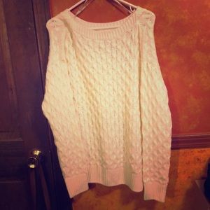 Waffle knit sweater